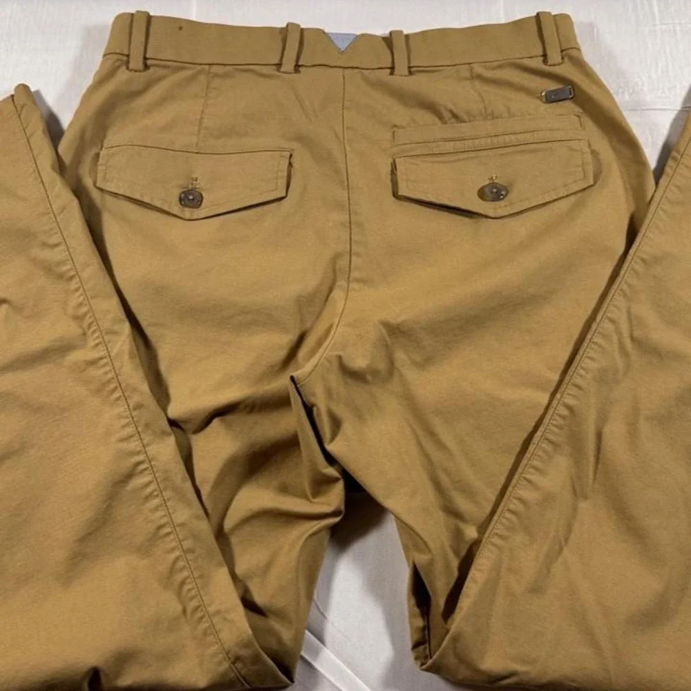 Nike Dri-FIT Golf Pants Mens 30x30 Tan Khaki Flat Front Performance Trousers